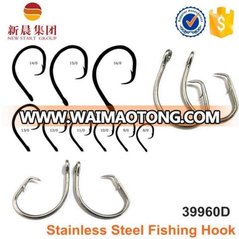 39960d Silver Color Size 12/0 Stainless Steel Fishing Hook