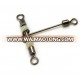 Fishing Swivel 3 way fishing swivels luminous T shape cross-line rolling swivel with pearl beads