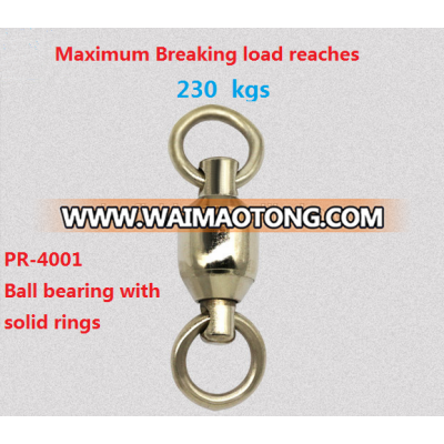 Factory Supply Fishing Swivel Connector Carp Rigs split ring Ball Bearing Swivel with Solid Ring