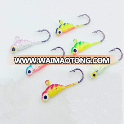 6Pcs/Set 2.6cm/1.9g Mini Lead Fish Winter Ice Fishing Lure Ice Jig