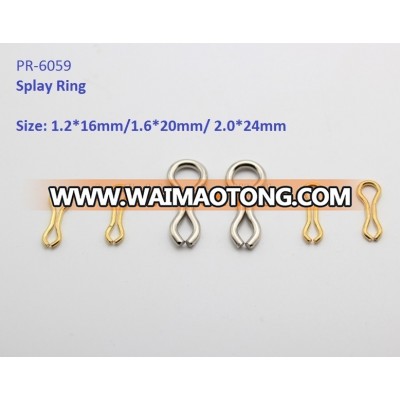 Fishing Connector brass rig hook hanger 8 shape wire eyes sinker eyelets Split ring Brass Splay Ring